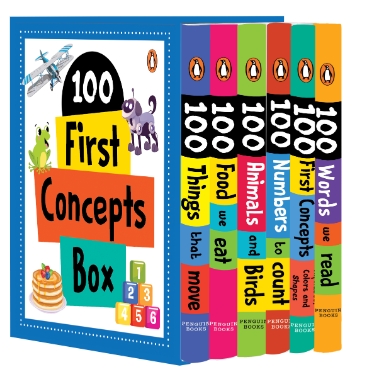 100 First Concepts Box (6 Books): Words, Numbers, Food, Things